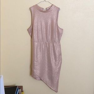 Charlotte russe blush & gold dress